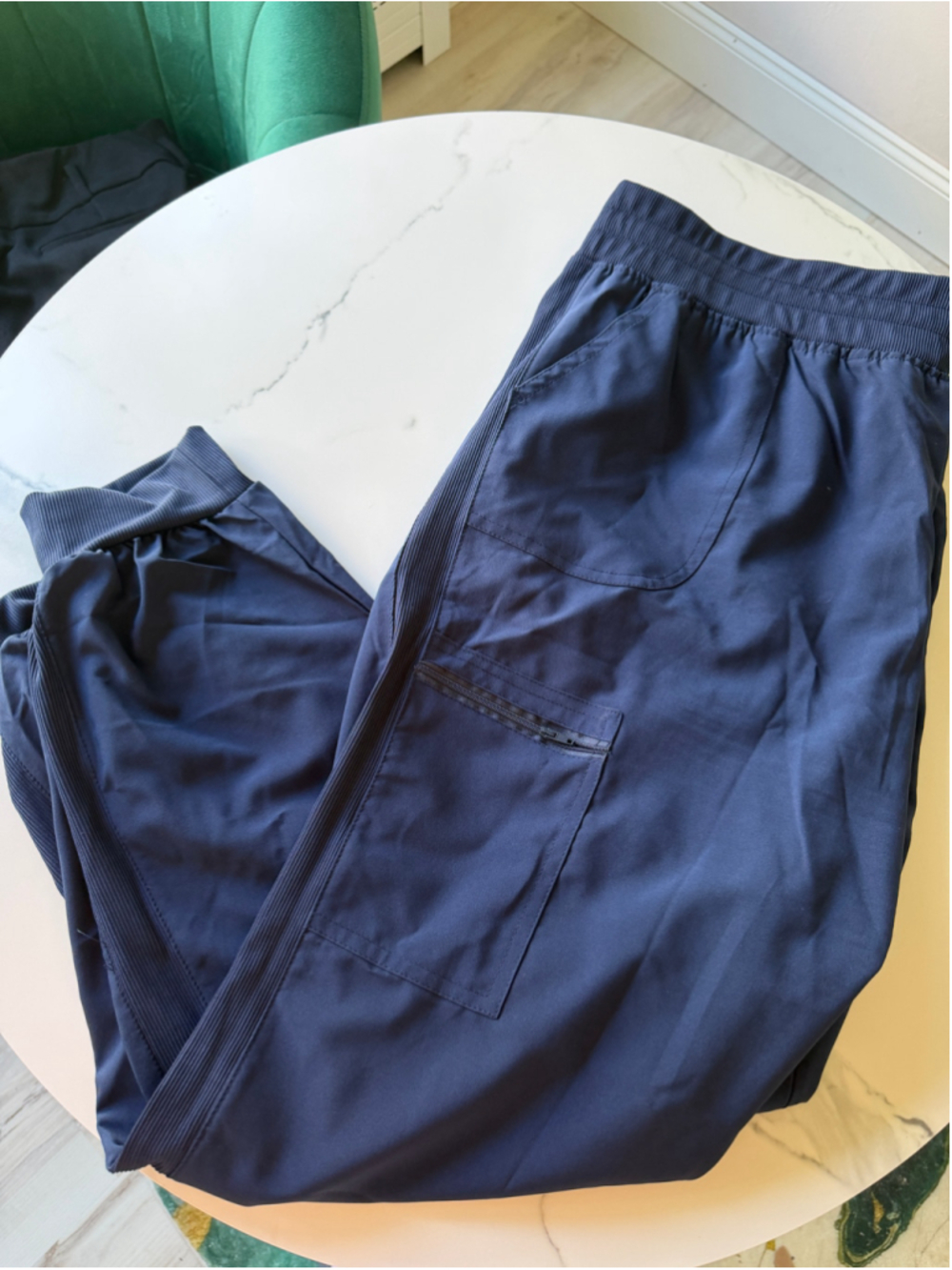 Women's Scrubaid Jogger Scrub Pants Navy Size 2X Elastic Waist 4 Way Stretch